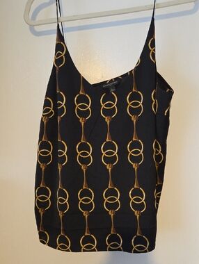 Banana Republic Black & Gold Chain-Print Cami Top - Women